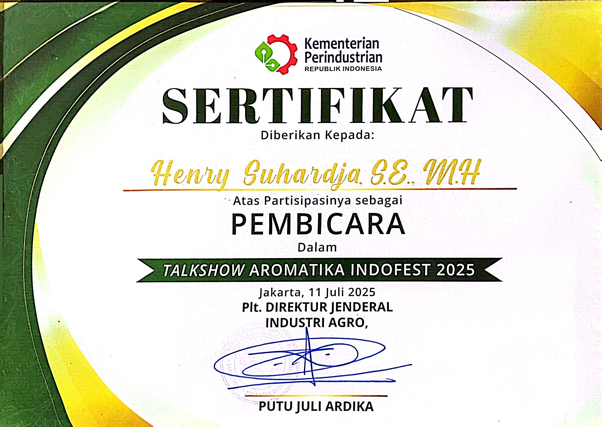 Talkshow Aromatika Indofest 2025
